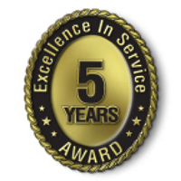 Excellence in Service - 5 Year Award